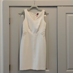 Ann Taylor Ivory Midi V-neck dress!